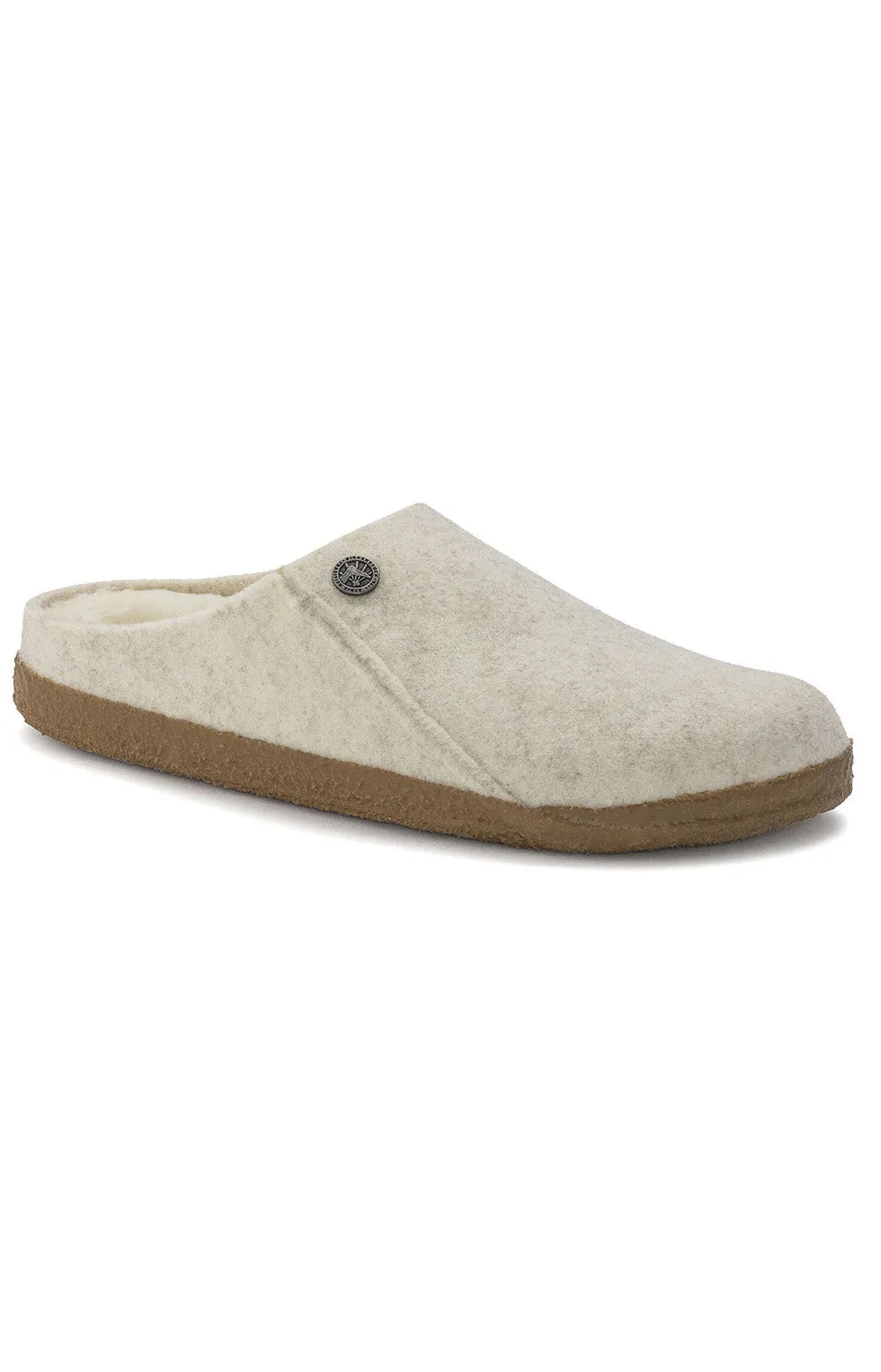 (1023194) Zermatt Shearling Wool Felt Slippers   Ecru