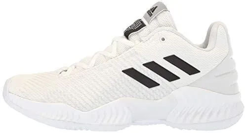 adidas Men's Pro Bounce 2018 Low Basketball Shoe, Black/Crystal White, 8.5 M US