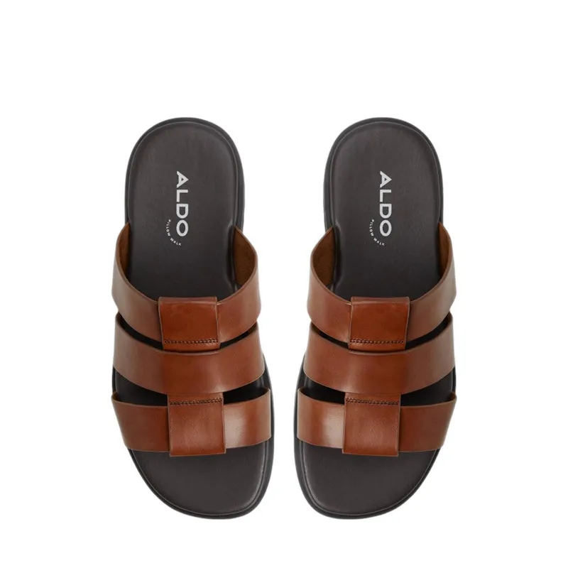 ALDO Light Men's Flat Sandals - Cognac