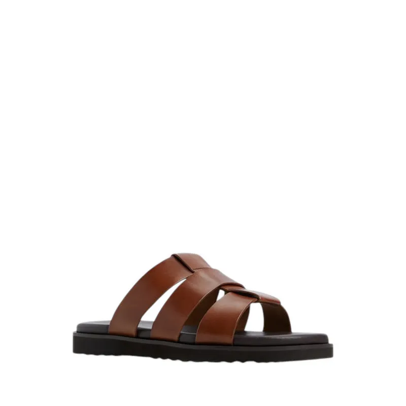 ALDO Light Men's Flat Sandals - Cognac