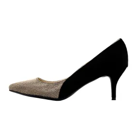 Anne Michelle Snake Print Pump High-Heel Shoes Fabric Brown Colour For Women