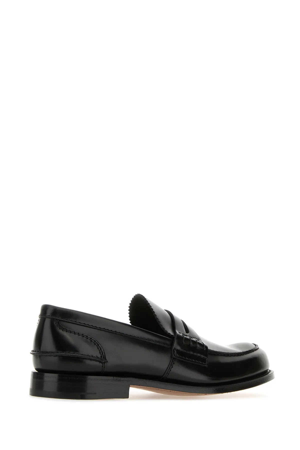 Black leather Pembrey loafers