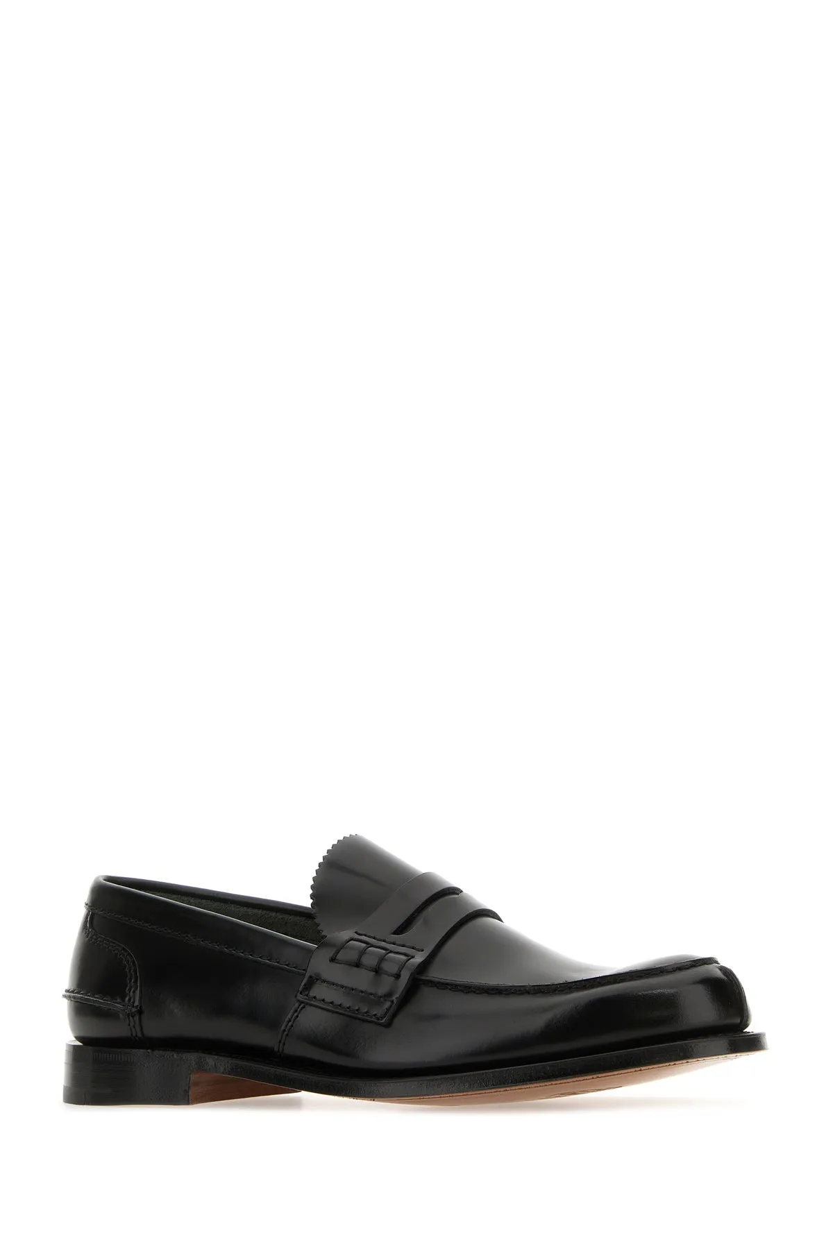 Black leather Pembrey loafers