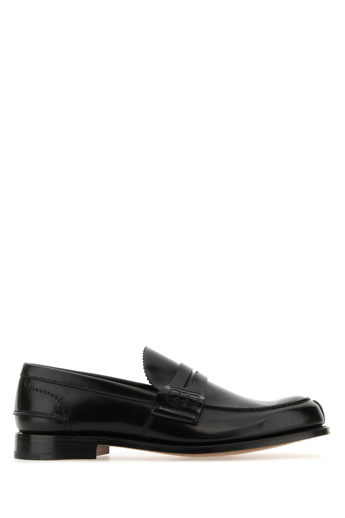 Black leather Pembrey loafers