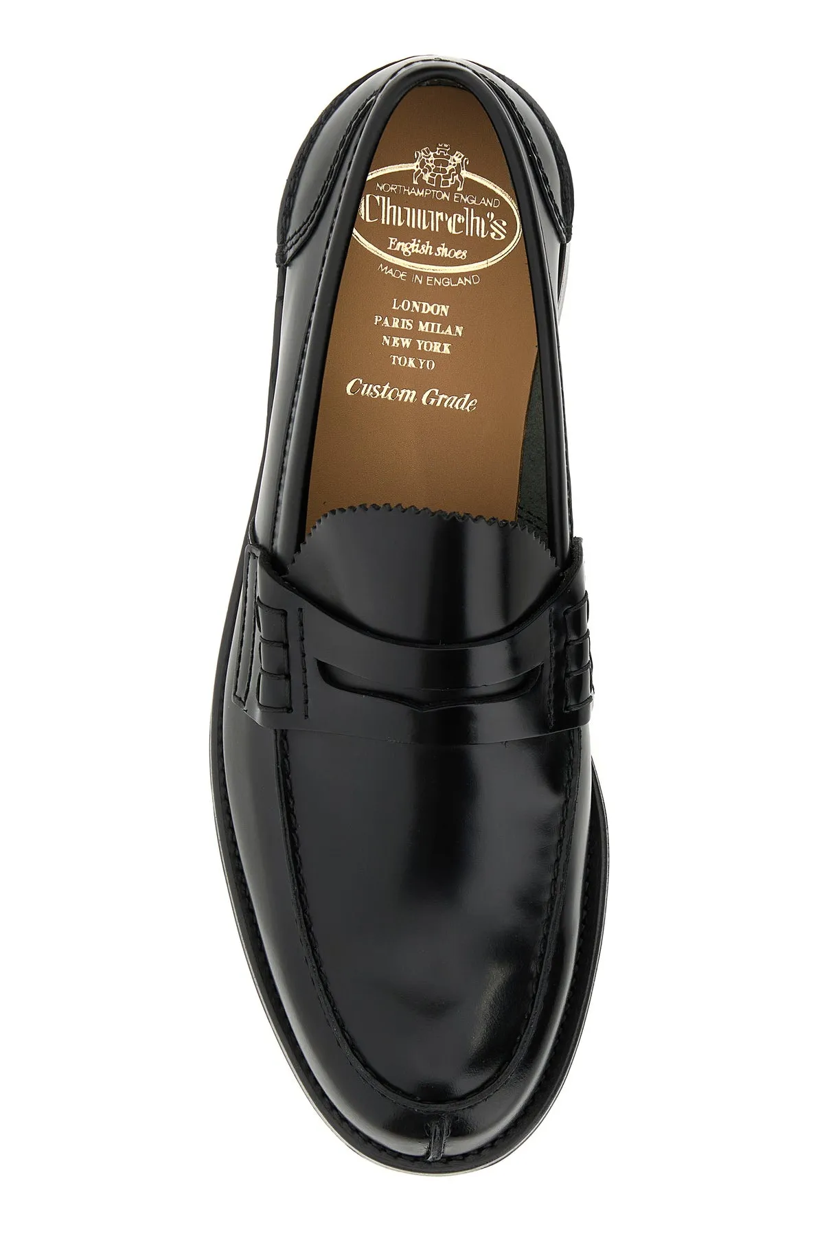 Black leather Pembrey loafers