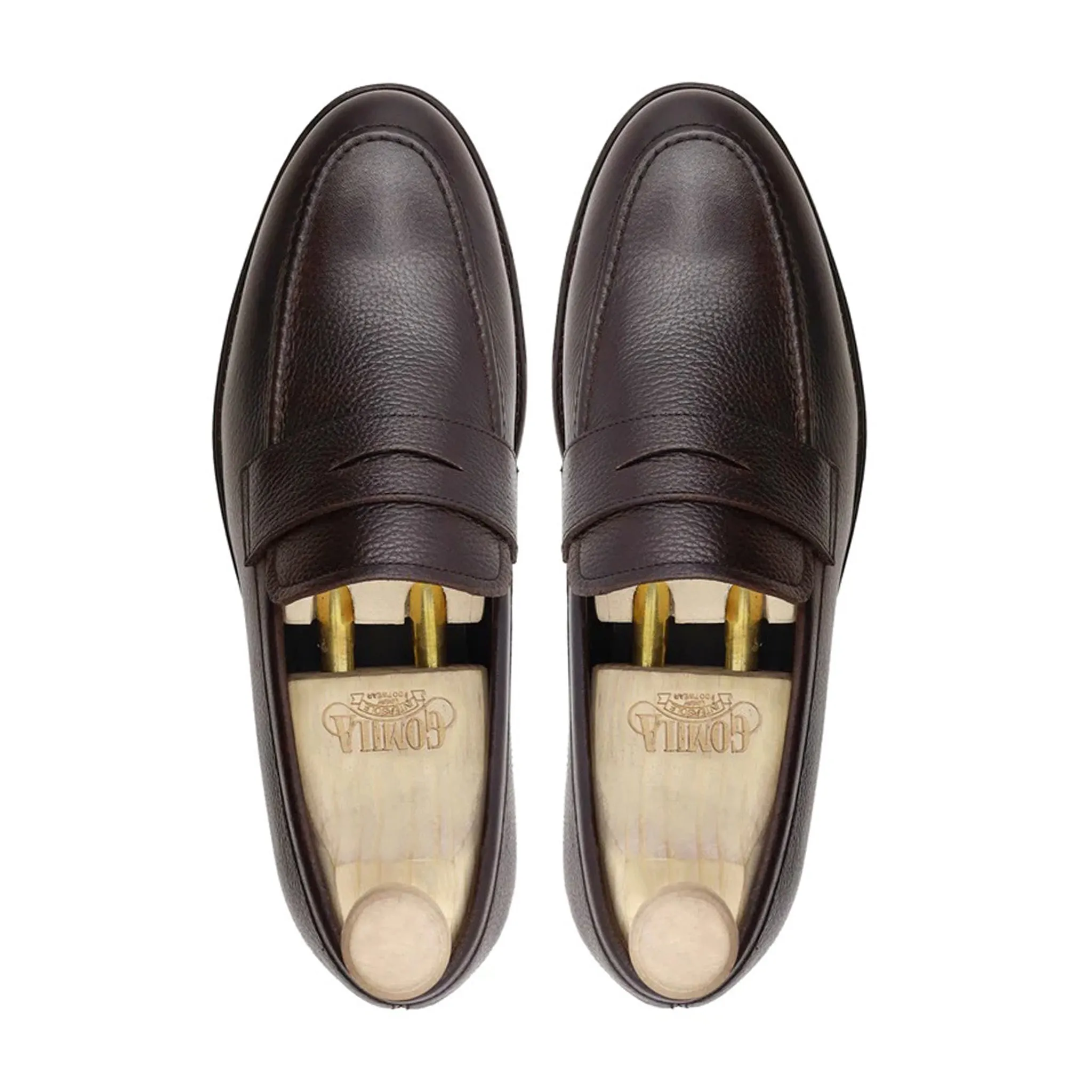 Bruin - Men's Dark Brown Pebble Grain Leather Loafer