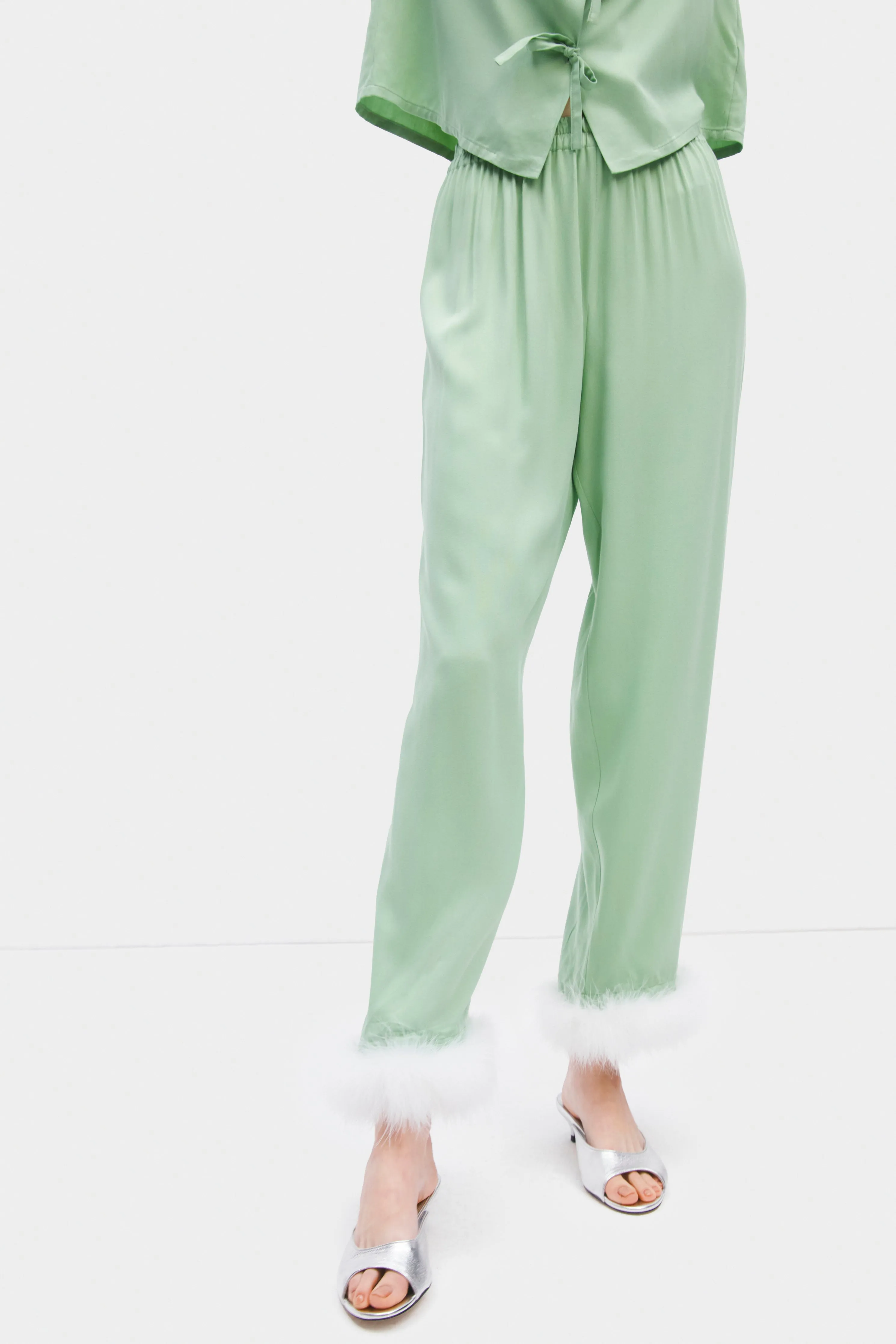 Capricorn Pyjama Set with Detachable Feathers in Mint
