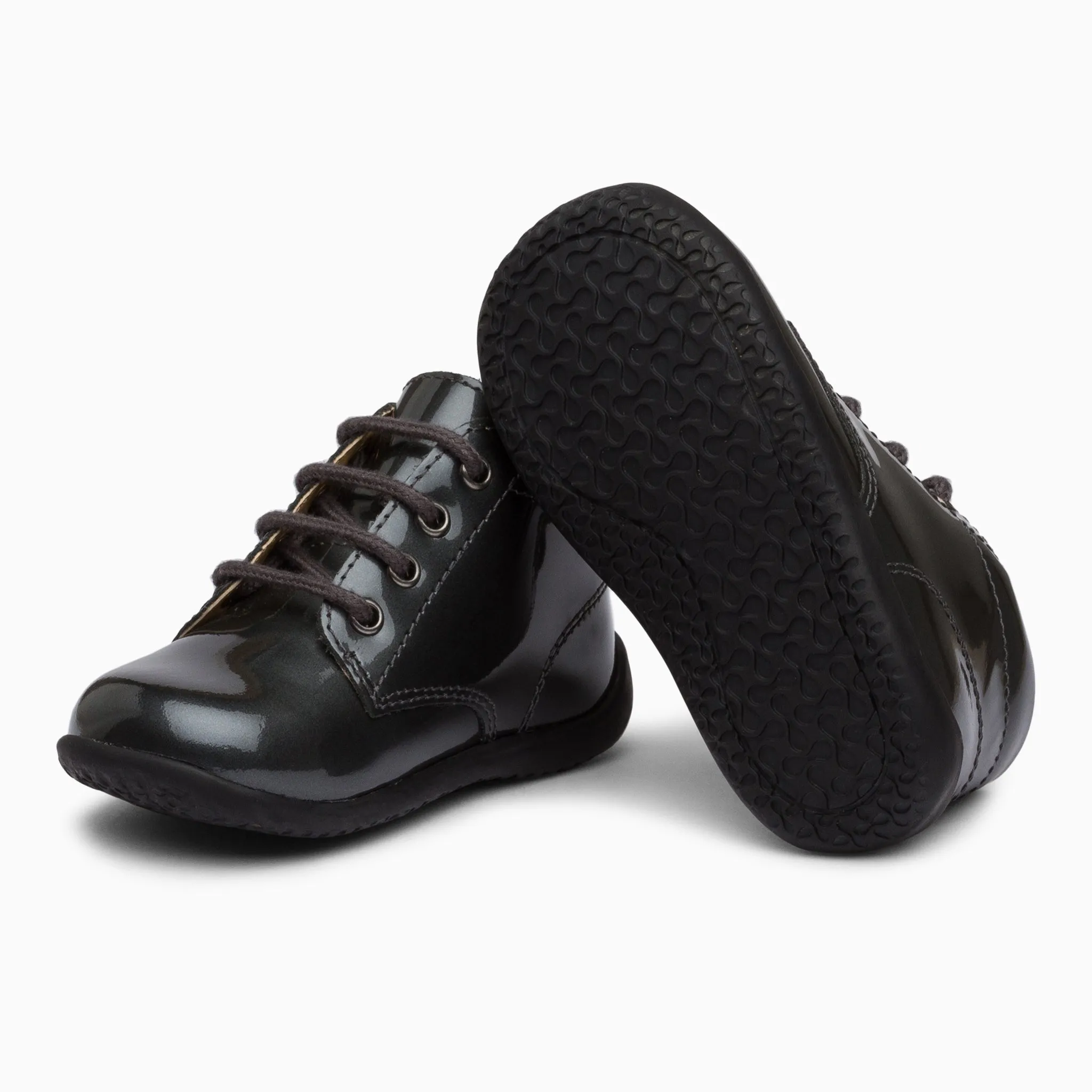 Classic Kids Leather Sneakers - Black