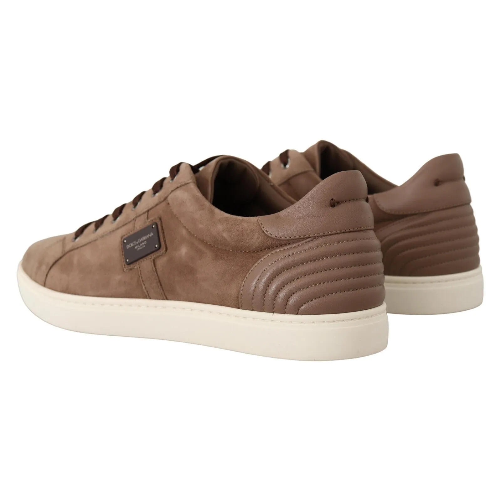 Dolce & Gabbana Elegant Brown Leather Sneakers for Men