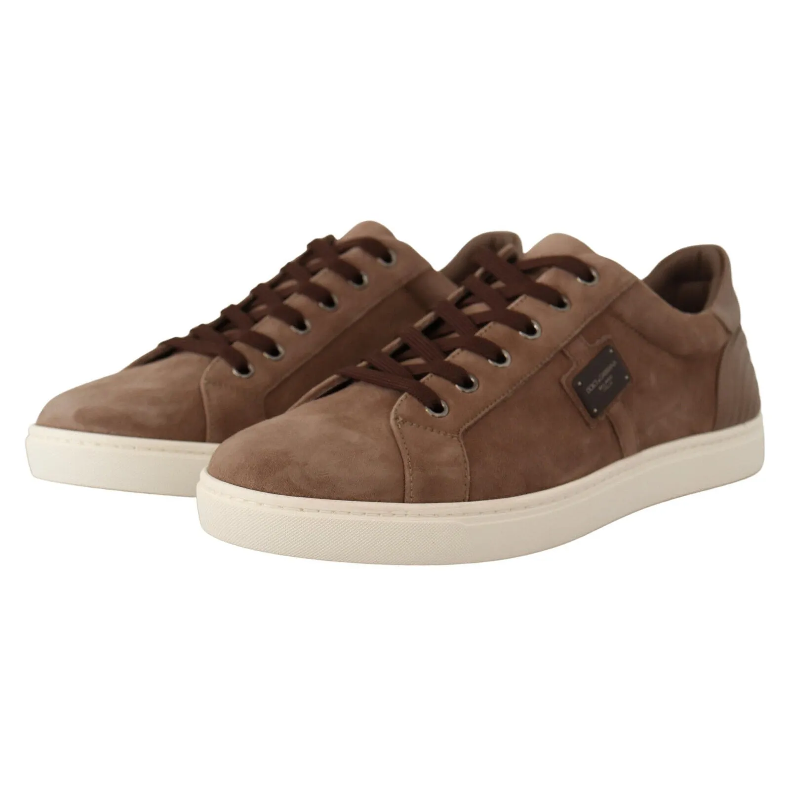 Dolce & Gabbana Elegant Brown Leather Sneakers for Men