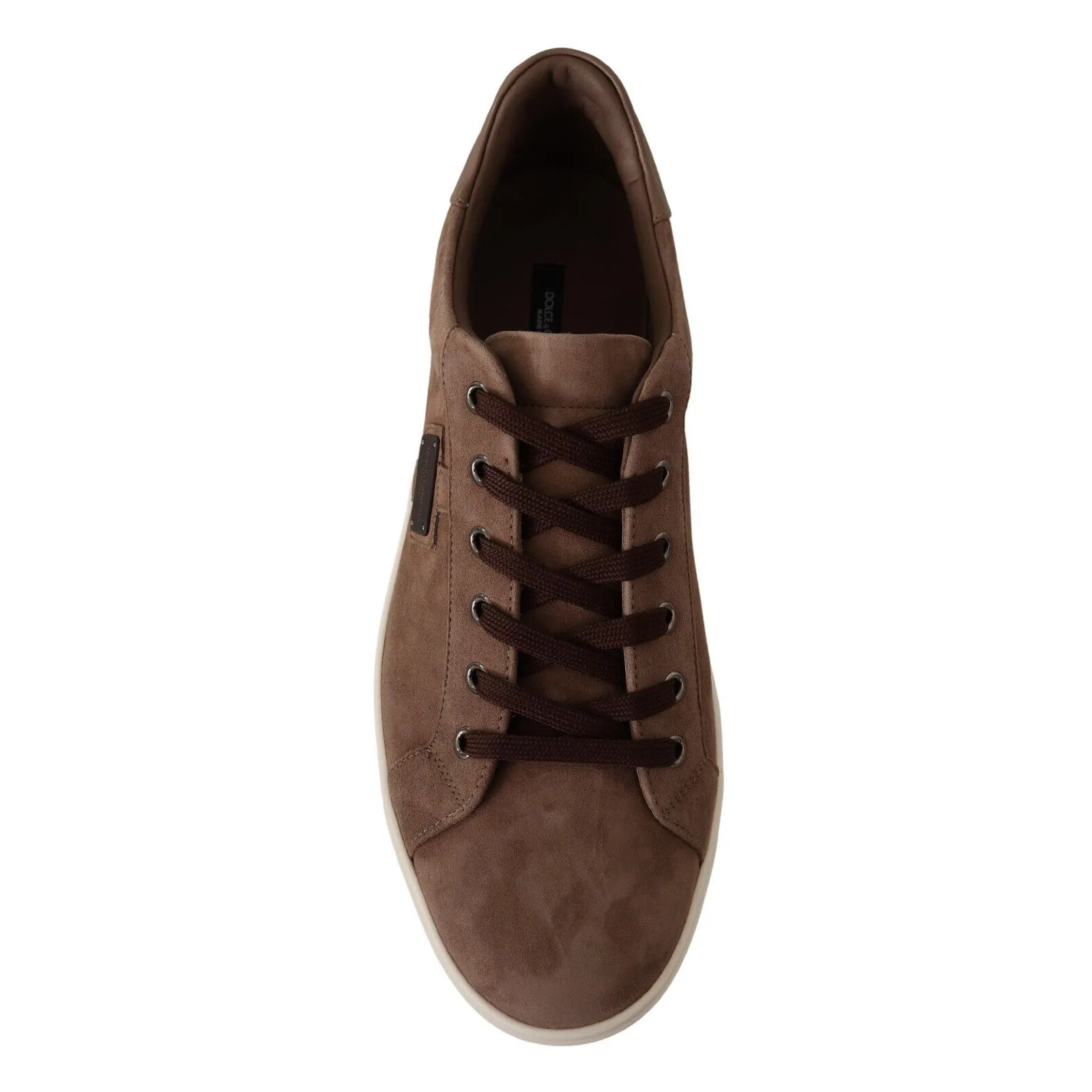 Dolce & Gabbana Elegant Brown Leather Sneakers for Men