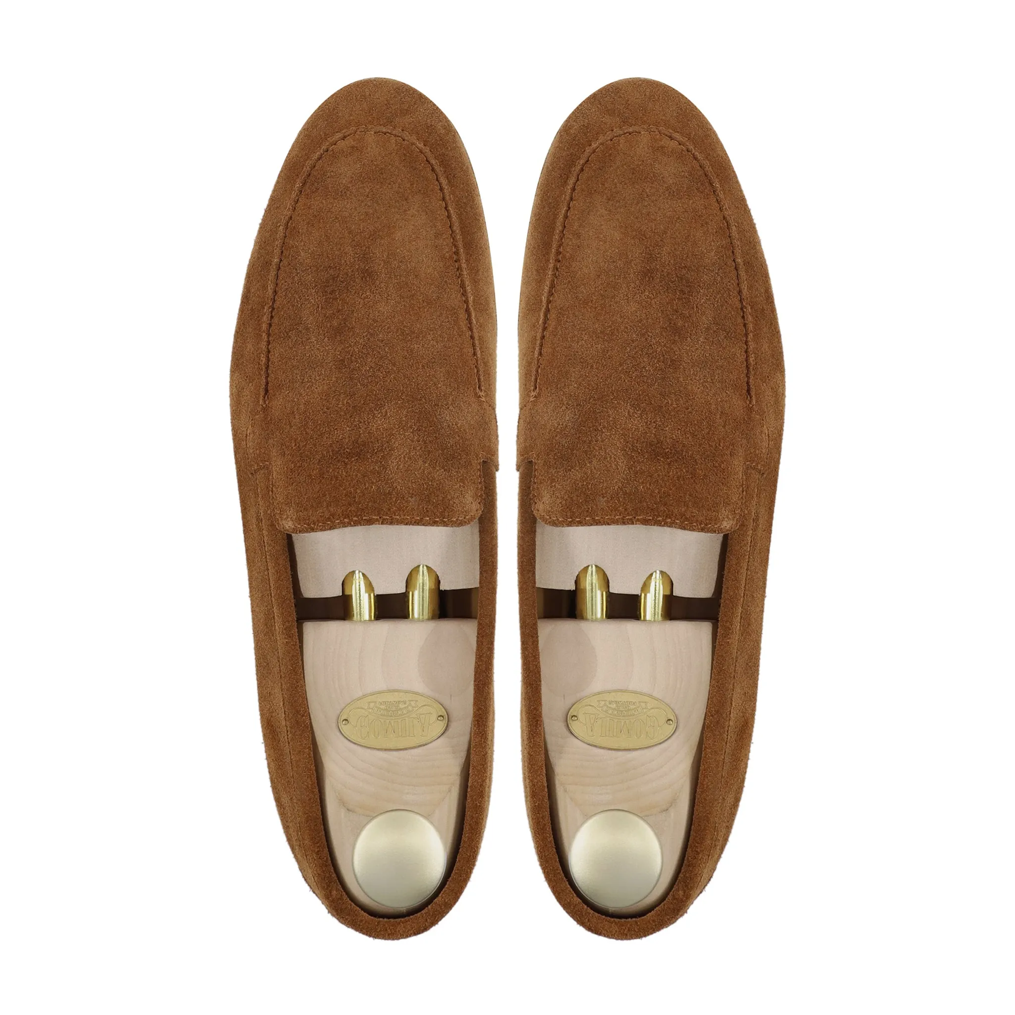 Elbert - Men's Cognac Kid Suede Loafer
