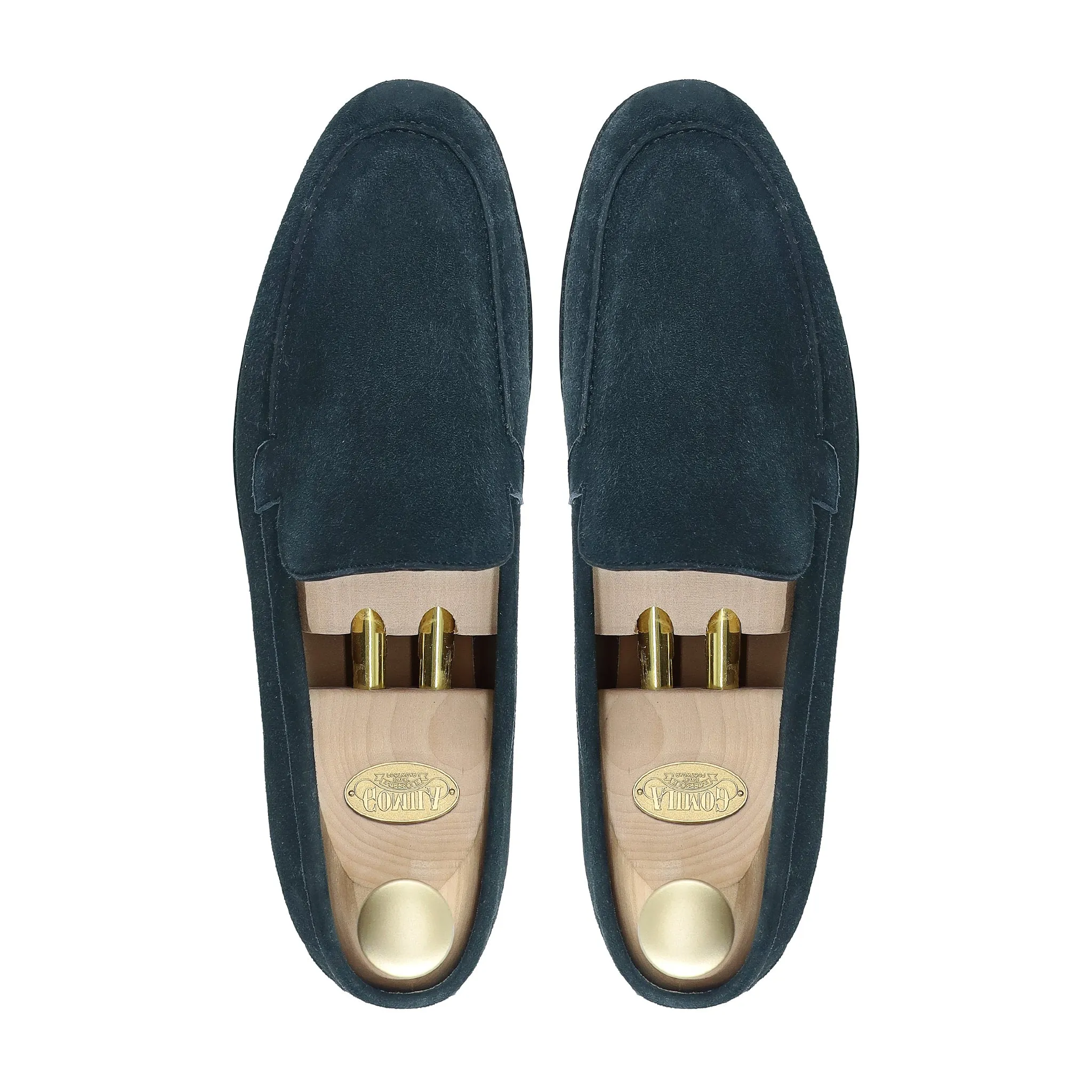 Elbert - Men's Navy Blue Kid Suede Loafer