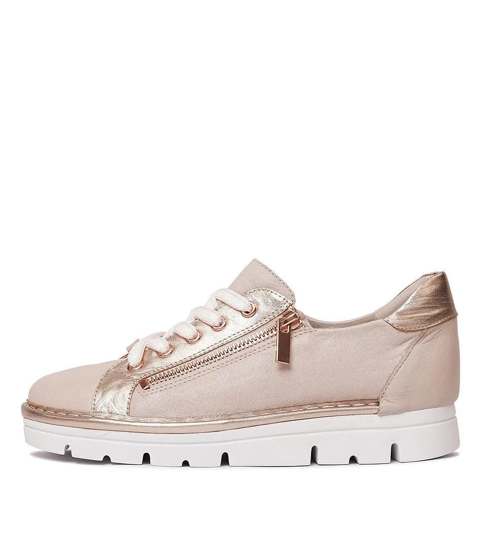 Elos Dusty Pink/ Pale Rose Gold Leather Sneakers