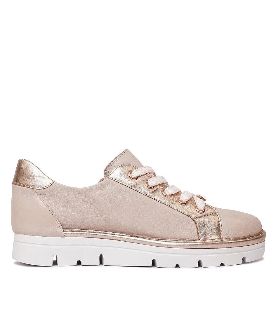 Elos Dusty Pink/ Pale Rose Gold Leather Sneakers