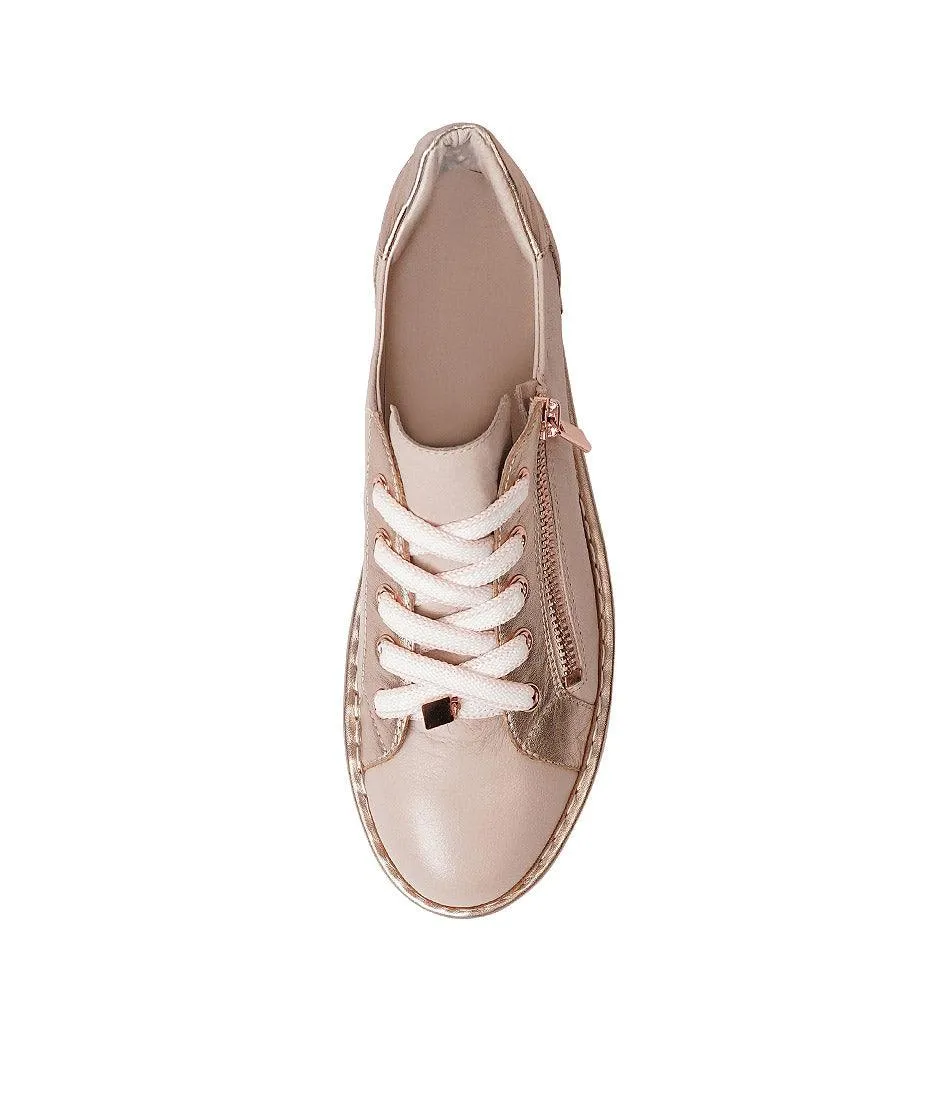 Elos Dusty Pink/ Pale Rose Gold Leather Sneakers