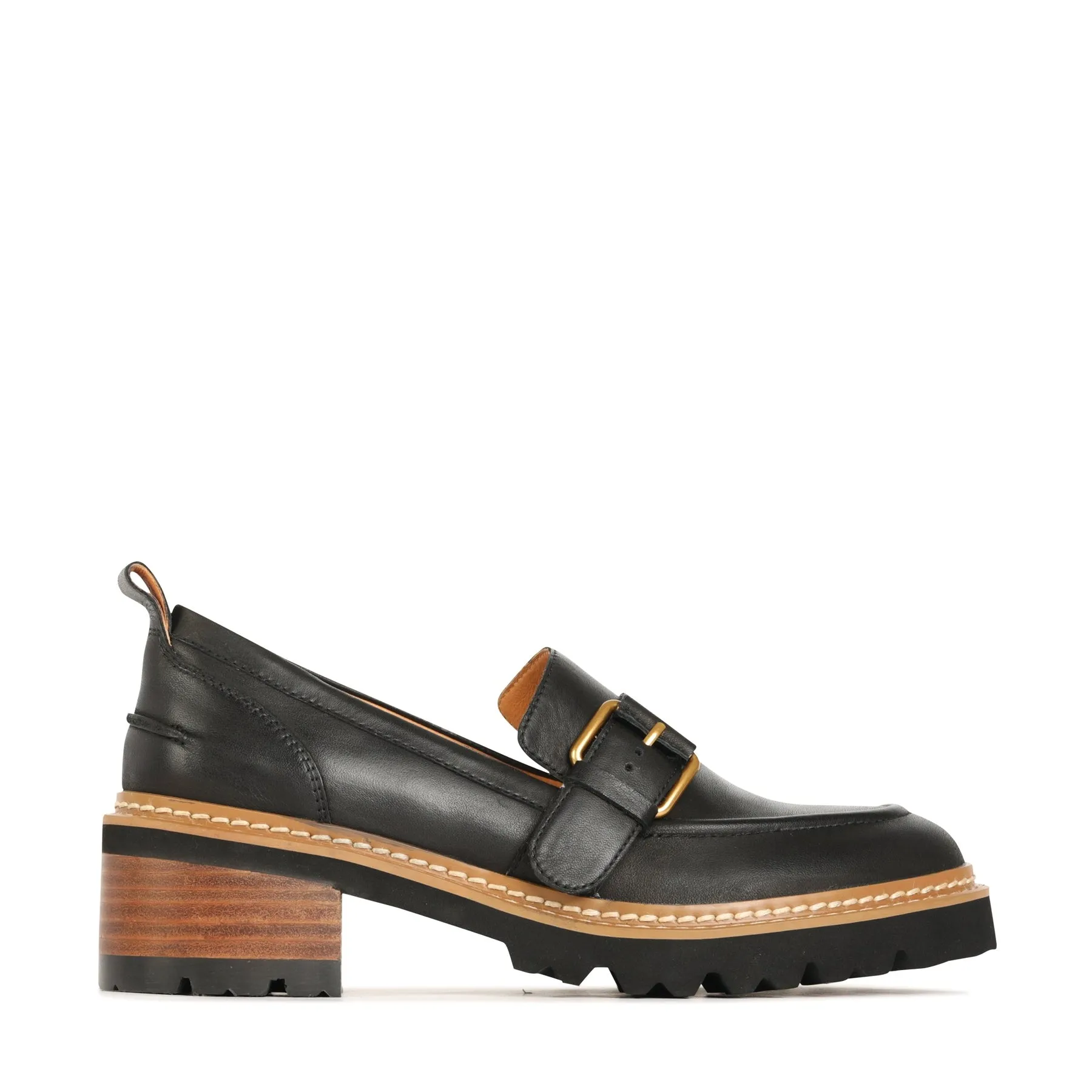 LINN LEATHER HEEL LOAFERS