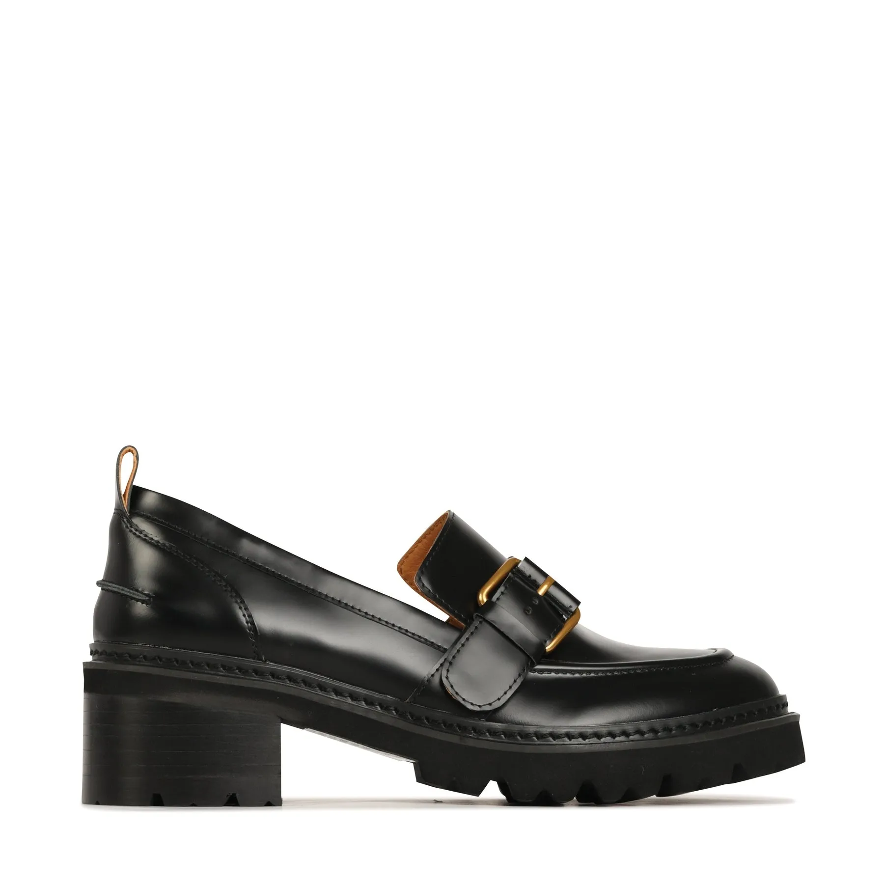 LINN LEATHER HEEL LOAFERS