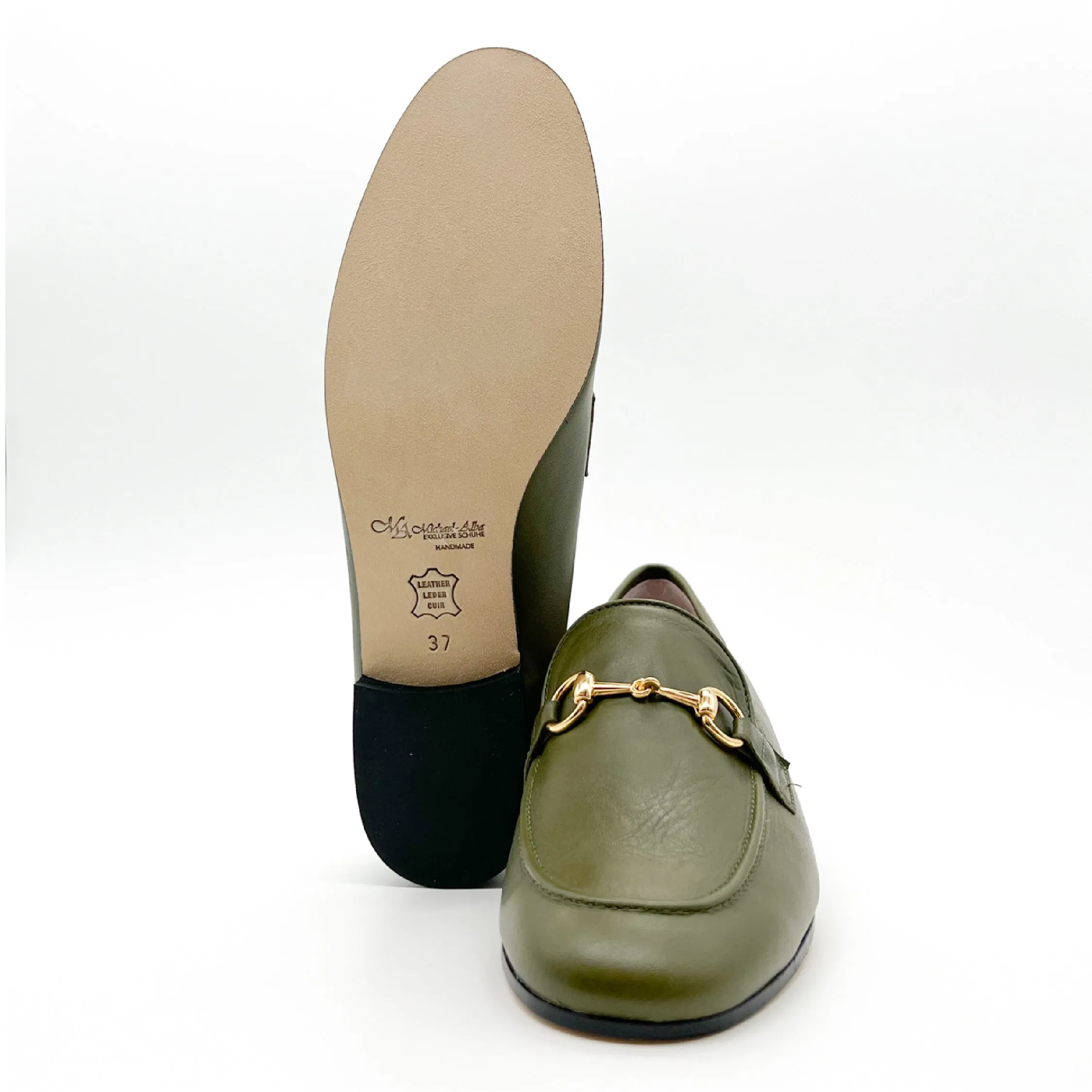 Loafer Olivgrün | Damenschuhe