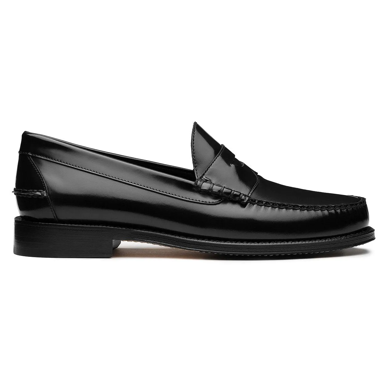 Men´s black leather loafers