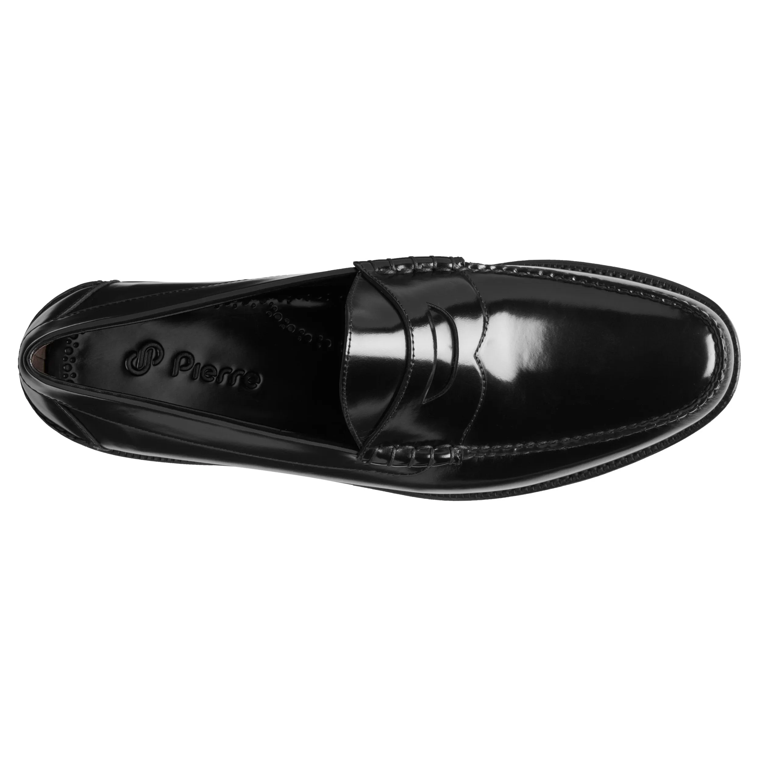 Men´s black leather loafers