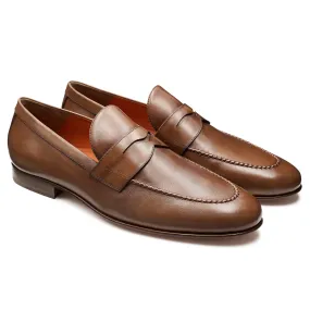 Men´s caramel leather penny loafers