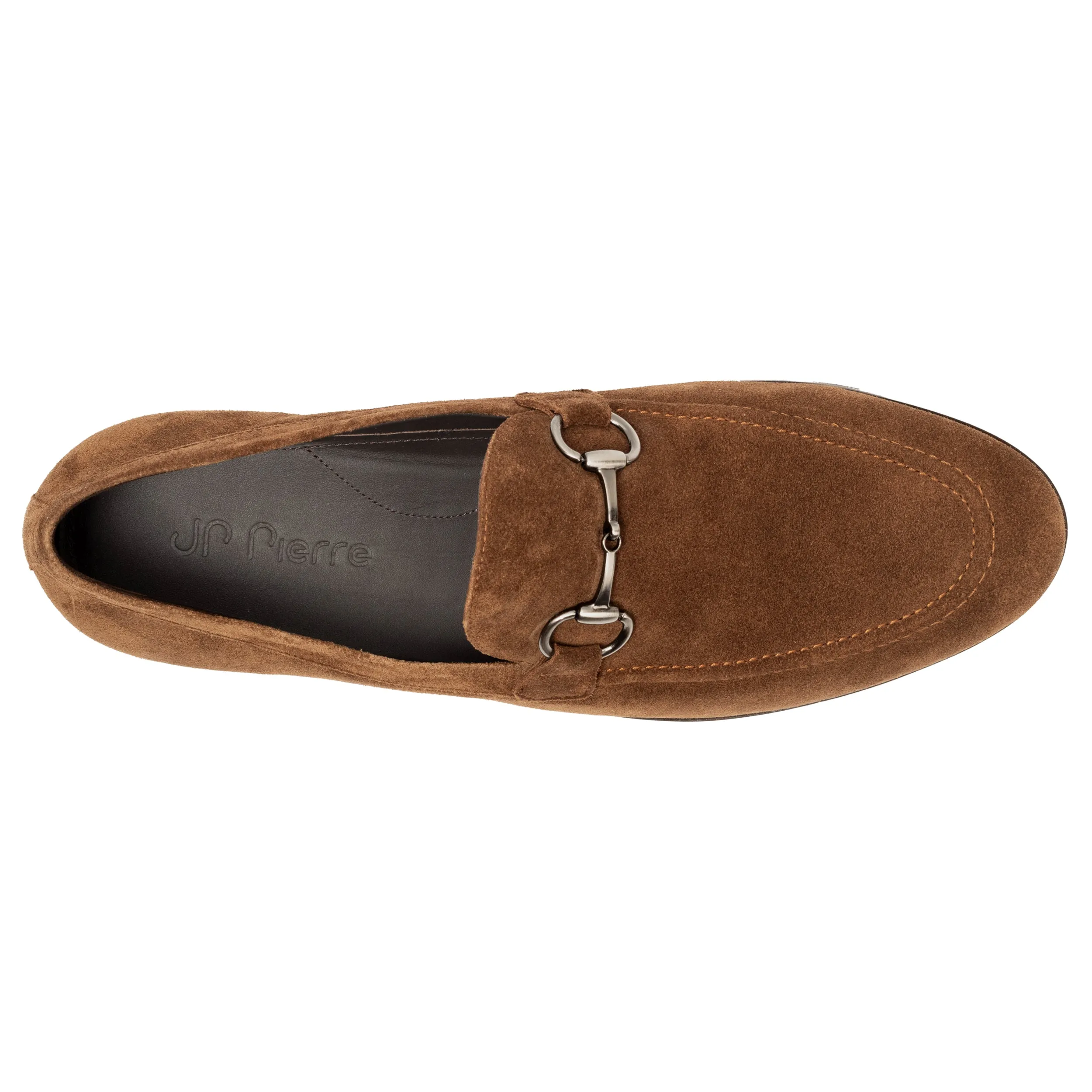 Men's Tan Suede Buckle Slip-On Loafers Shoes