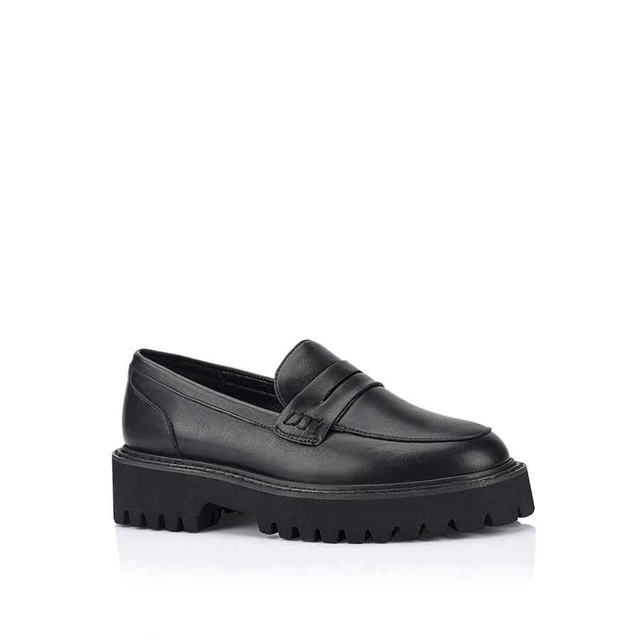Neon Chunky Loafers - Black