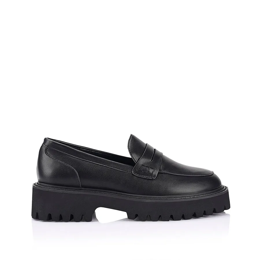 Neon Chunky Loafers - Black