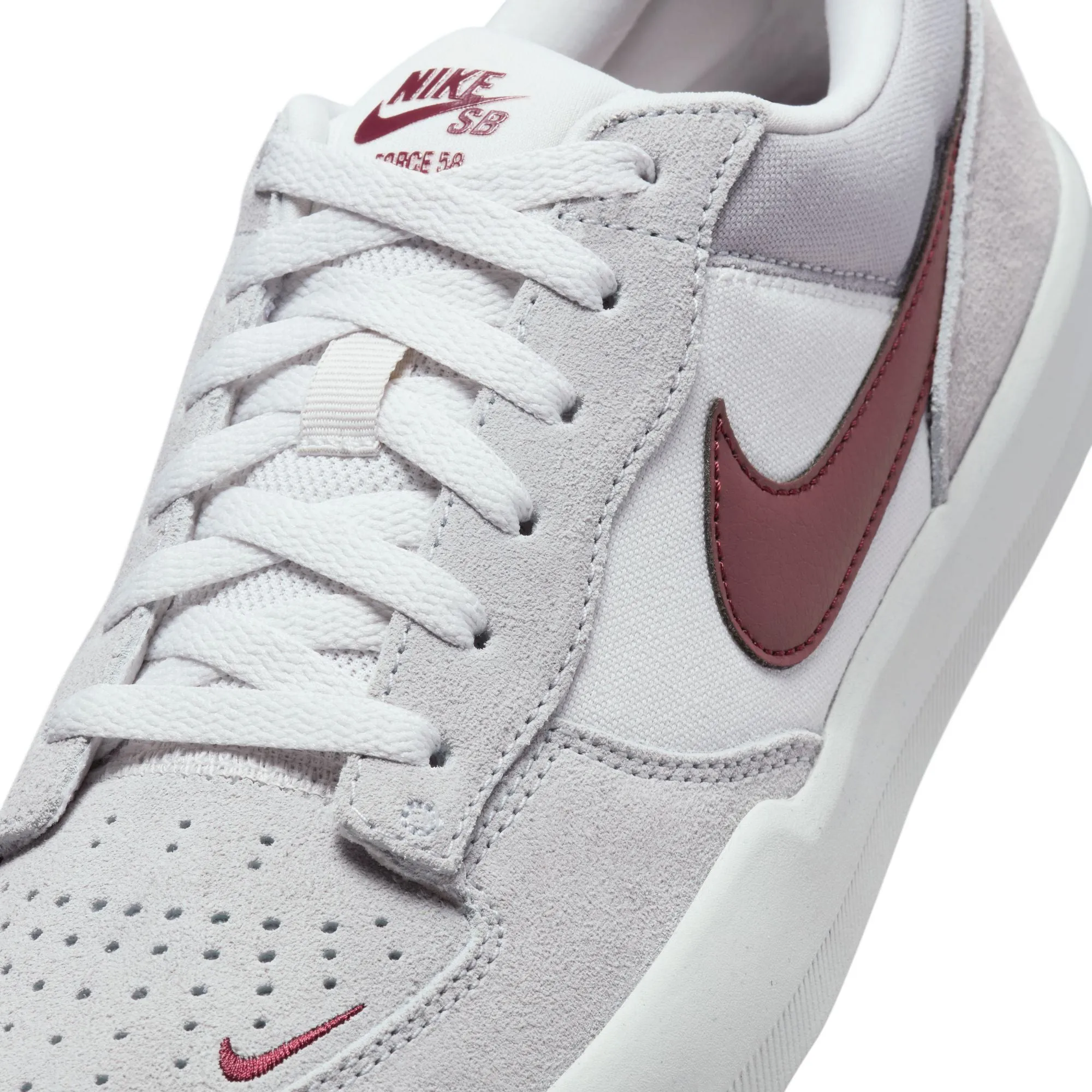 Nike Sb Force 58 - Platinum Tint / Dark Team Red
