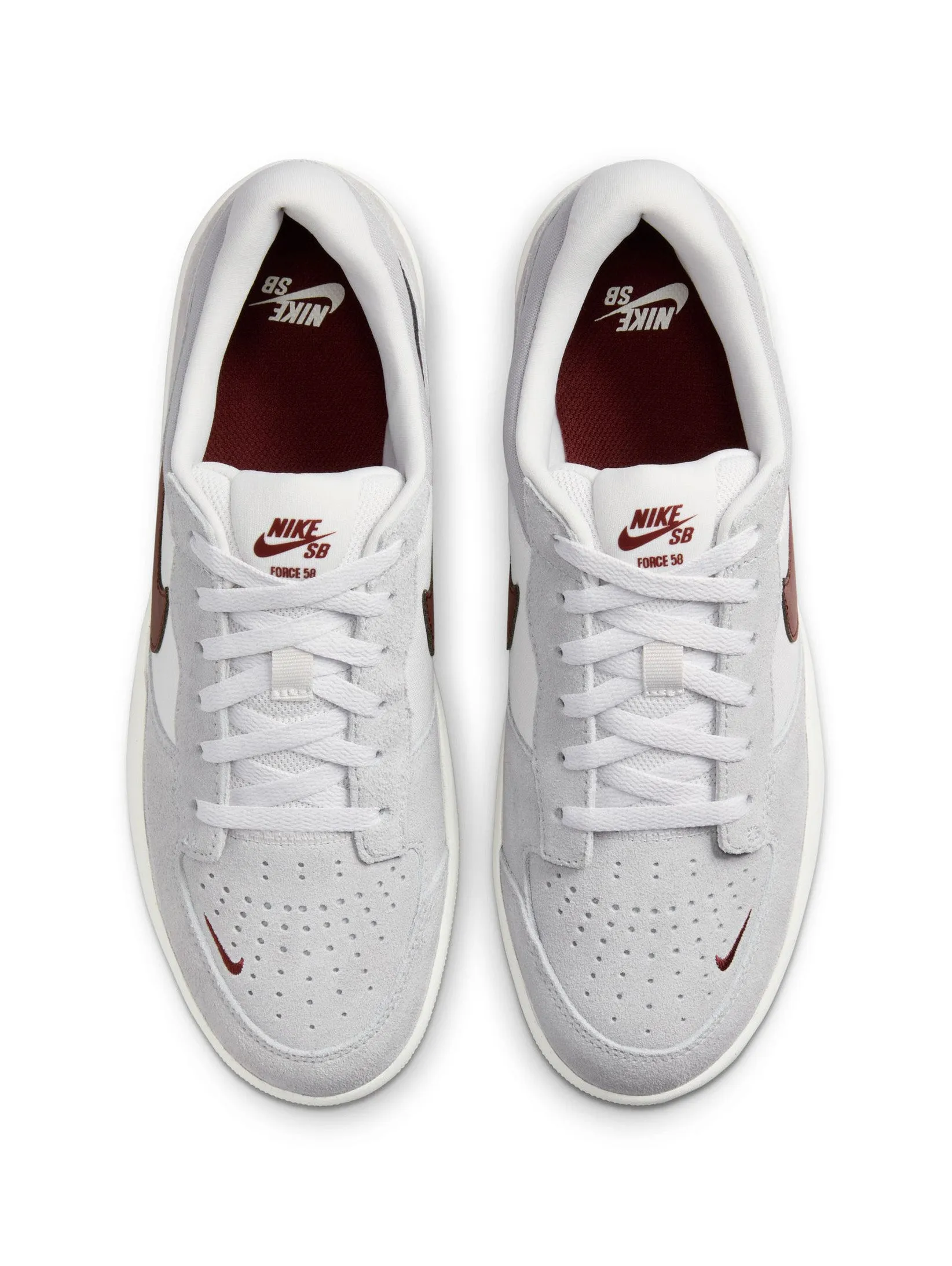 Nike Sb Force 58 - Platinum Tint / Dark Team Red