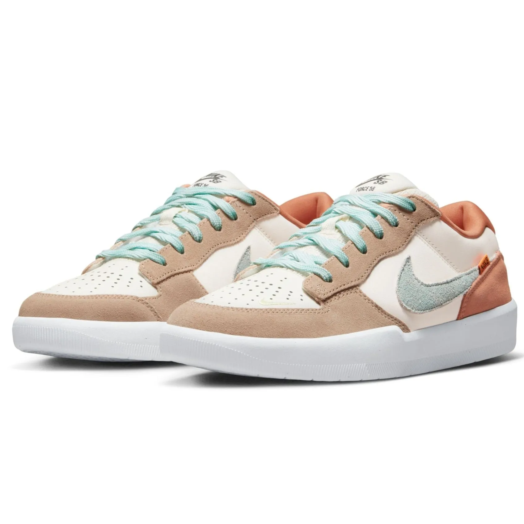 Nike SB Force 58 Skateboard Shoe - Pale Ivory/Jade Ice-White-Hemp
