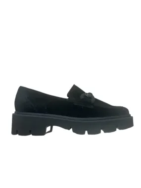 Paul Green black suede loafers