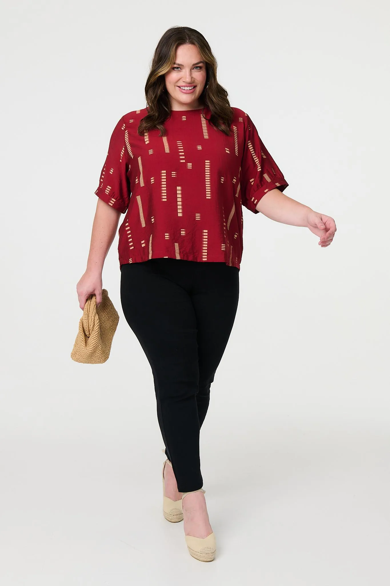 Printed 1/2 Sleeve Blouse