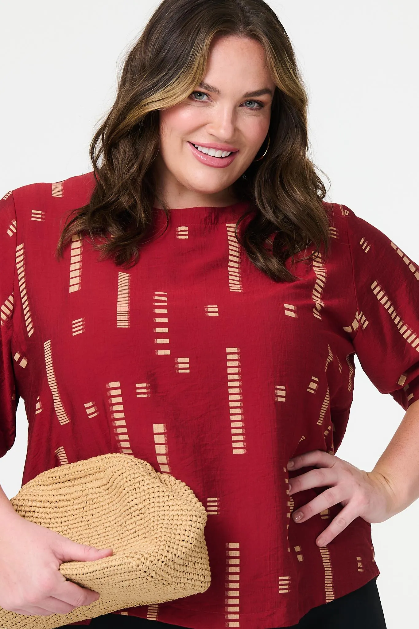 Printed 1/2 Sleeve Blouse