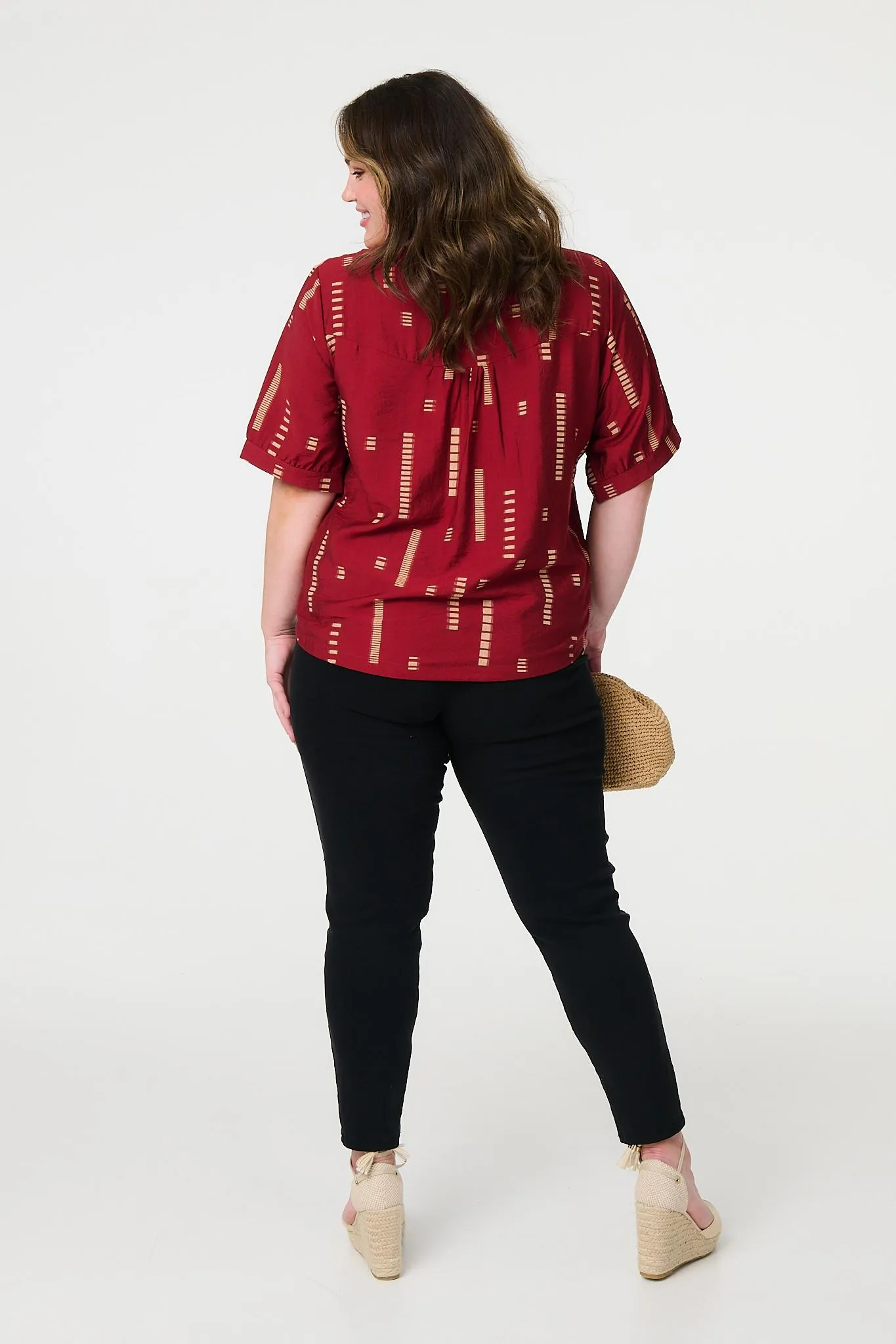 Printed 1/2 Sleeve Blouse