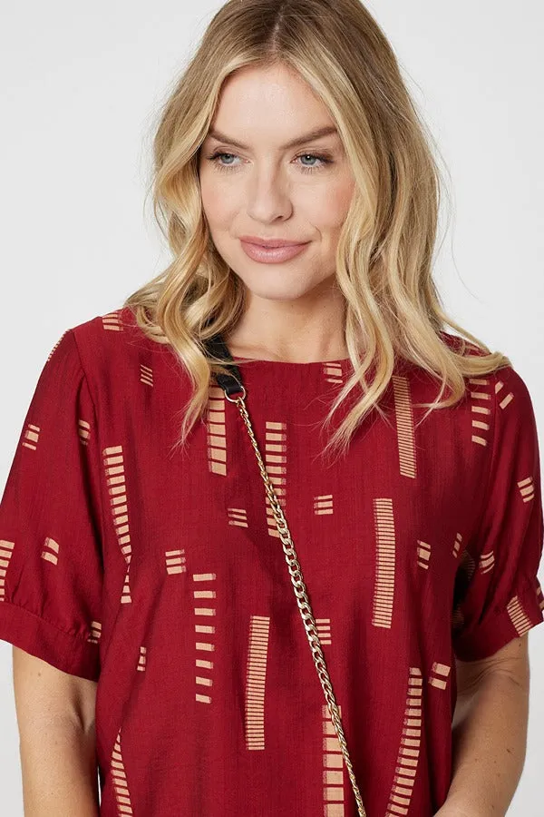 Printed 1/2 Sleeve Blouse