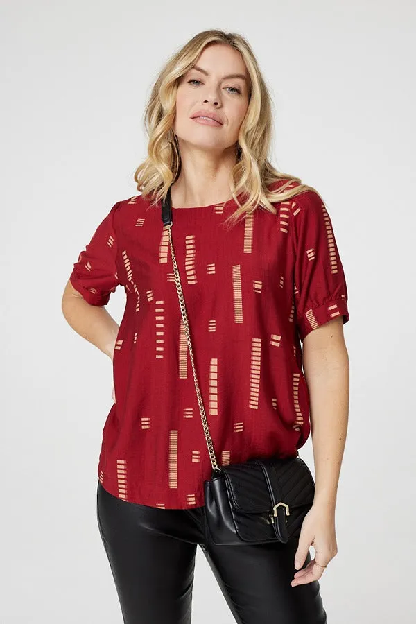 Printed 1/2 Sleeve Blouse