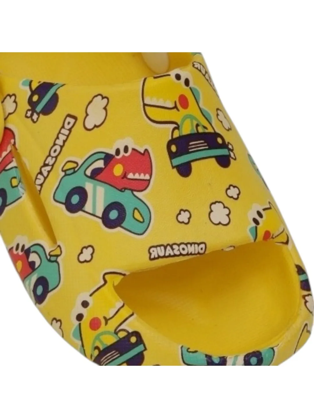 Roaring Racers: Kids' Dino Driving Car Print Sandals