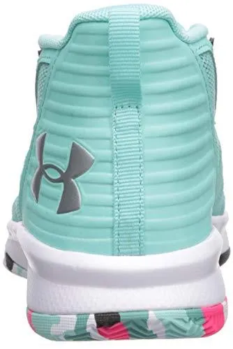 Under Armour Girls' Pre School Jet 2018 Basketball Shoe, Mermaid (300)/Black, 11K M US Little Kid