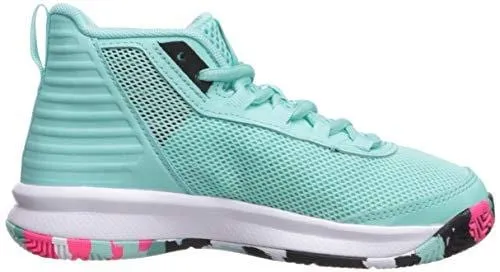 Under Armour Girls' Pre School Jet 2018 Basketball Shoe, Mermaid (300)/Black, 11K M US Little Kid