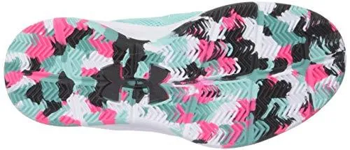 Under Armour Girls' Pre School Jet 2018 Basketball Shoe, Mermaid (300)/Black, 11K M US Little Kid