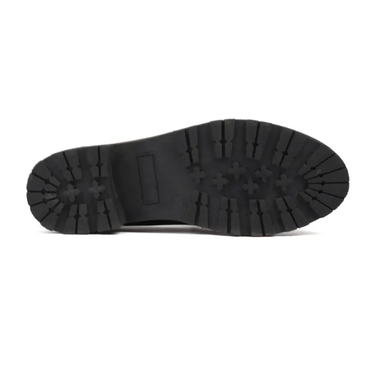 Women's Round Toe Low Heel Loafers Shoes